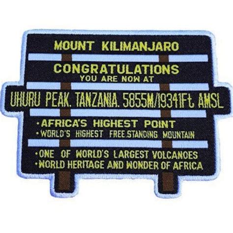 Kilimanjaro Summit Sign - Etsy