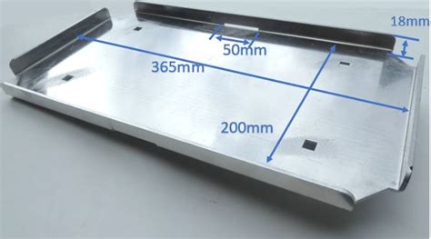 Dual Battery Tray Base Aluminium suits KINGS Mounting Box Canopy Ute 365x200mm