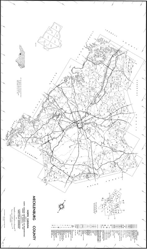 2000 Road Map of Mecklenburg County, North Carolina