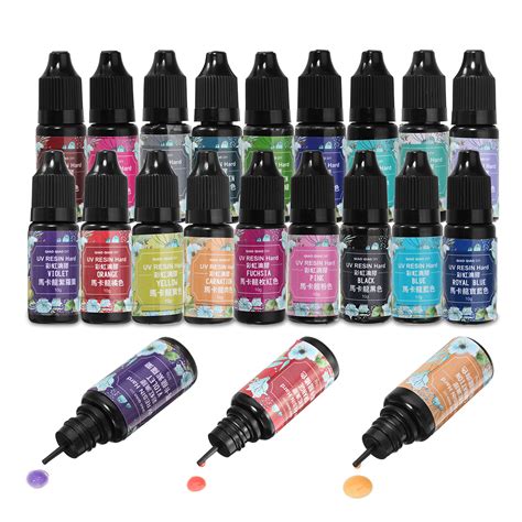 10g Color UV Resin Hard Ultraviolet Light Curing Cure Activated Glue 18 ...