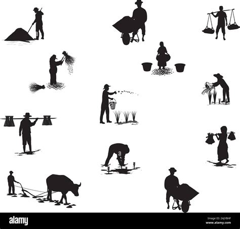 silhouette farmer vector design Stock Vector Image & Art - Alamy