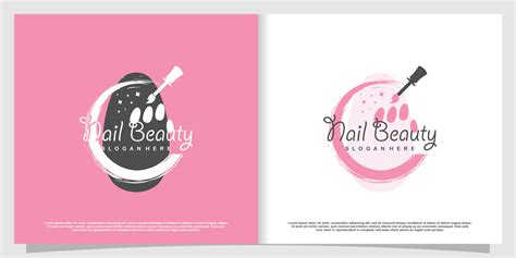 Nail polish logo design vector with creative unique style 11667770 ...