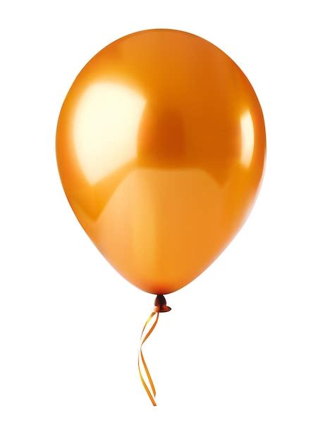 Premium Vector | Orange realistic balloon on white vector illustration ...