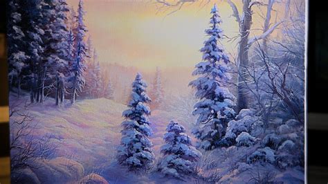 Winter Forest - Landscape Oil Painting Demo - YouTube