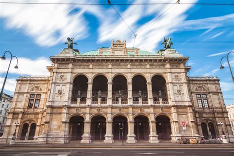 Long exposure of State Opera in Vienna Austria