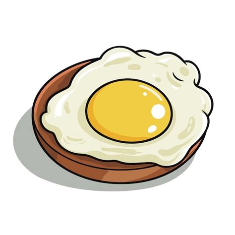 Premium Vector | Fried egg cartoon illustration