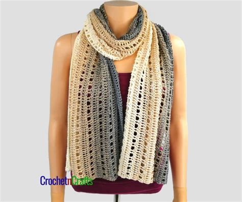 Open Stitch Easy Rectangular Crochet Shawl Pattern - CrochetNCrafts