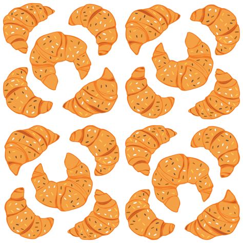 Fresh croissant pattern 6121260 Vector Art at Vecteezy