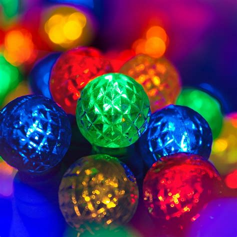 70 G12 Multicolor Ball Lights, 24 ft LED Christmas Lights Multicolor String Lights Globe ...