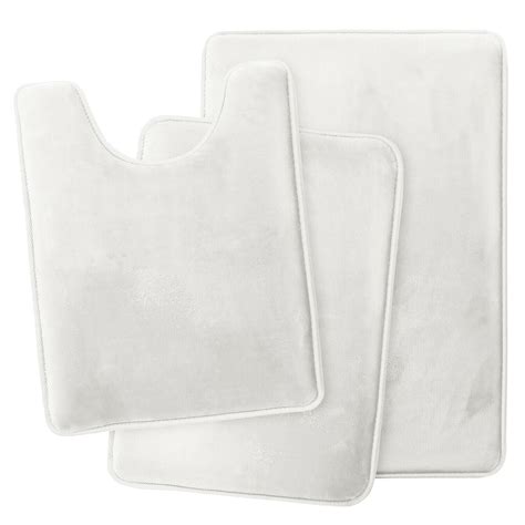 Memory Foam Bathroom Rug Absorbent Bath Mat Set with Small Large and Contour Rug, 3pcs - Walmart.com