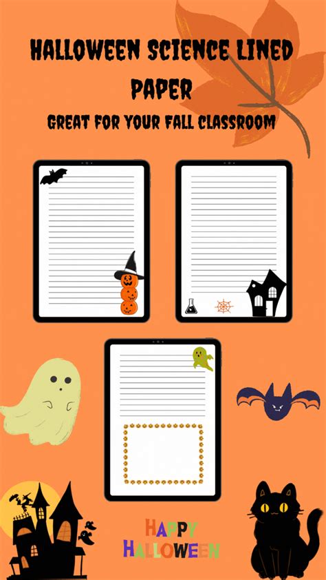 Halloween Science Themed Lined Paper Printable | Halloween science, Halloween science activities ...