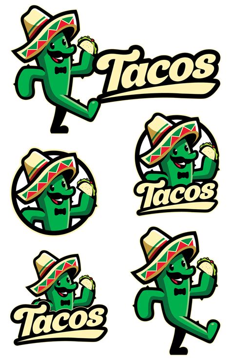 Tacos Cactus Mascot 14848444 Vector Art at Vecteezy