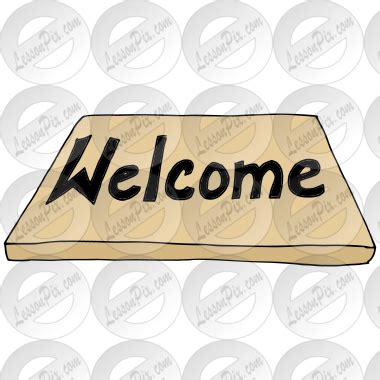 Welcome Mat Picture for Classroom / Therapy Use - Great Welcome Mat Clipart