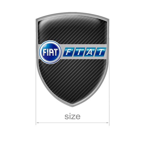 Fiat Emblem Silicone Carbon Navy Logo | Domed Emblems | Stickers | X-Sticker