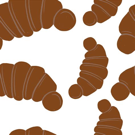 Seamless pattern Airy croissant , Croissant for breakfast 13935808 ...