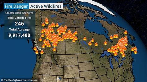 Officials warn Canadian wildfires could last all summer pushing smog over the US | Daily Mail Online