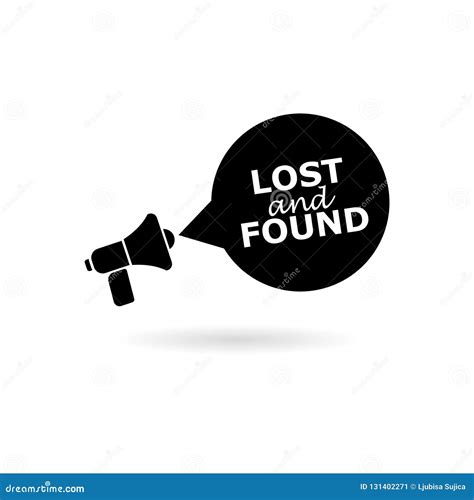 Black Lost and Found Icon or Logo Stock Vector - Illustration of loosing, ring: 131402271