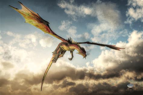 Flying Dragon, Death From Above Digital Art by Daniel Eskridge - Pixels