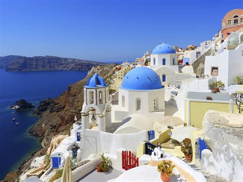 Download Man Made Santorini HD Wallpaper