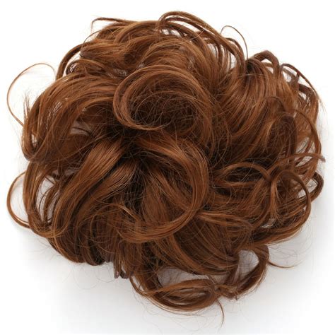 OneDor Synthetic Messy Hair Bun Extension Chignon Hair Piece (12#-Light Brown) - Walmart.com ...