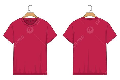 Viva Magenta Vector T Shirt Mockup Front And Back View, T Shirt Mockups ...