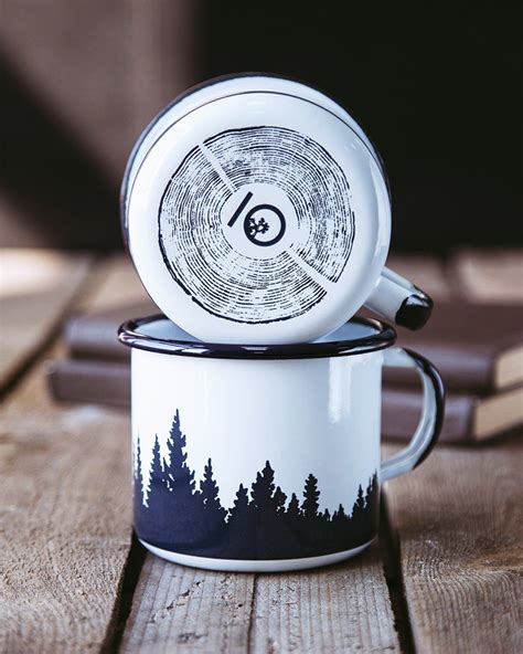 Enamel Coffee Mug Camping : Matching Couple Coffee Mugs Retro Camper Mug His & Hers ...