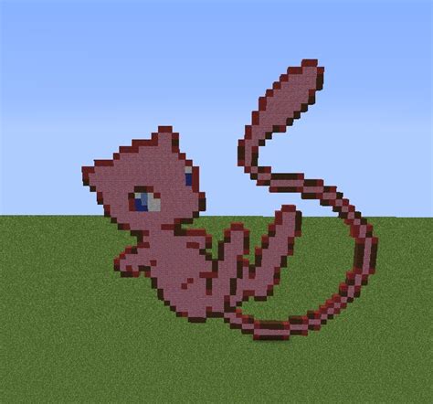 Mew pixel art Minecraft Project