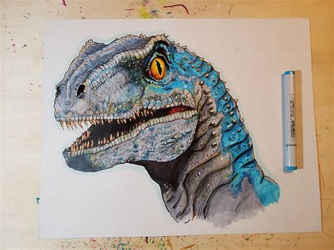 Blue from jurassic world : r/drawing