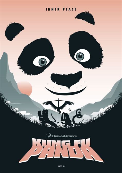 a panda bear with the words king kong on it's face and mountains in the ...