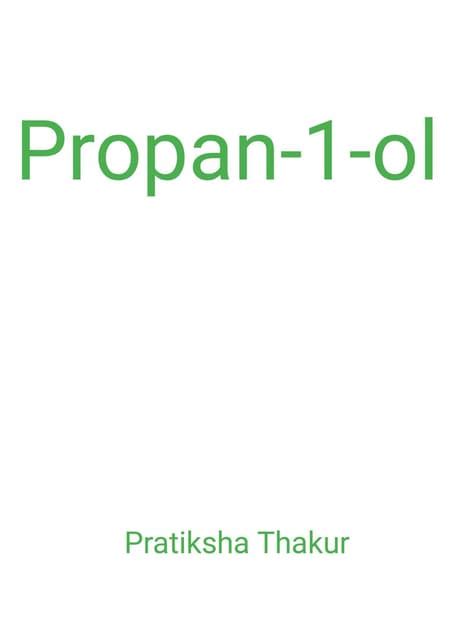 Propan-1-ol | PDF