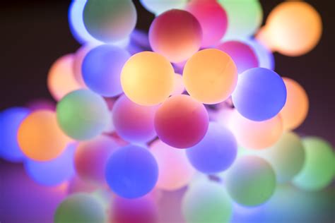 Photo of Colorful array of Christmas ball lights | Free christmas images