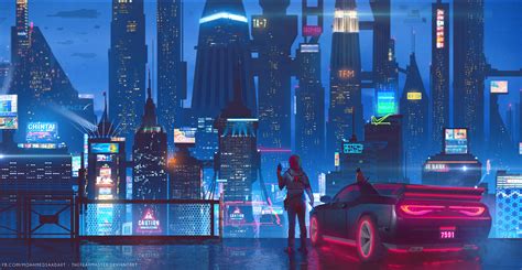 cyberpunk, city, artist, artwork, digital art, hd, deviantart, HD Wallpaper | Rare Gallery