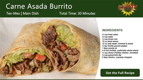 Carne Asada Burrito - Hispanic Food Network