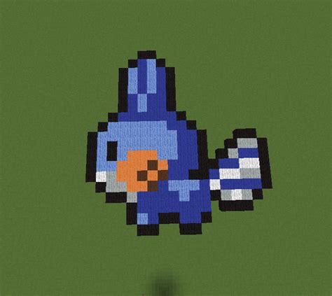 pixel art mudkip grid Mudkip pixel deviantart - Pixel Art Grid