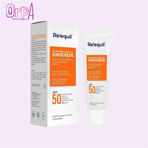 Re'equil Oxybenzone & OMC Free Sunscreen – 50g - Orpa