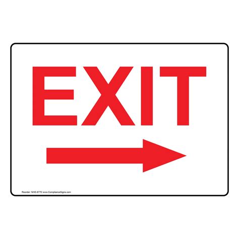 Exit With Two Directional Arrow Sign NHE-6750