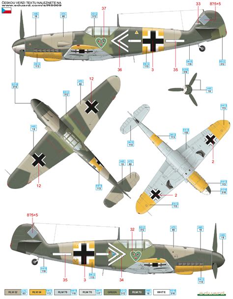 Messerschmitt Bf 109G-2 JG 54 Camouflage Color Profile