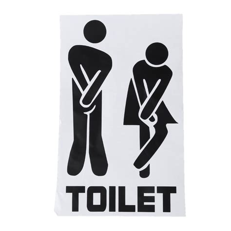 Funny Toilet Door Sign Sticker Door Decal Bathroom Door Decoration ...