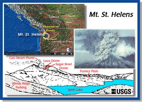 Mount St Helens Eruption Map