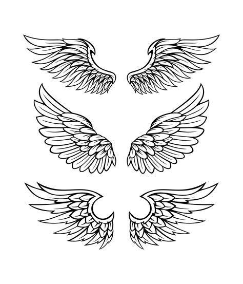 Wings Collections (1460473) | Illustrations | Design Bundles | Tattoo lettering styles, Tattoo ...