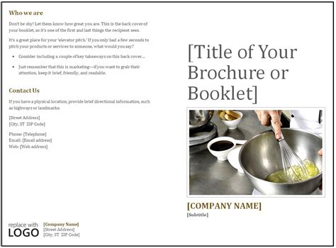 Free Booklet Template | Free Word Templates