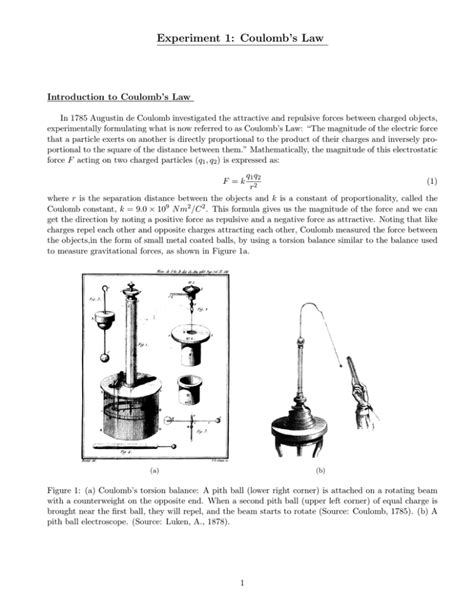 Experiment 1: Coulomb`s Law