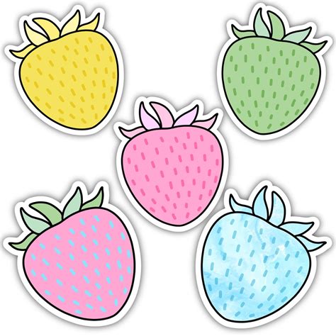 Strawberry Aesthetic Sticker 5 Pack – Big Moods