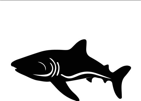 whale shark black silhouette 38103560 Vector Art at Vecteezy