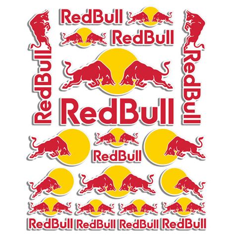 Helmet Motorcycle Full Face Stickers For Motorcycle Car Bike Red Bull Reflectorized/Hologram ...