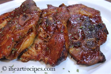 Oven Baked Barbecue Pork Chops | I Heart Recipes