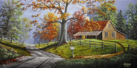 Country Life Large Painting by Gary Adams