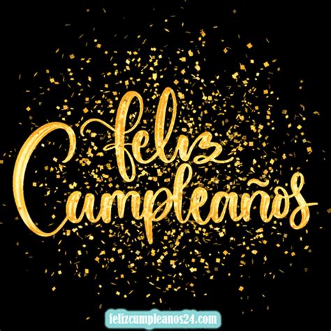 feliz cumpleaños deseando con letras doradas gif foto - Feliz Cumpleaños