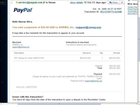 Paypal Payment Invoice * Invoice Template Ideas