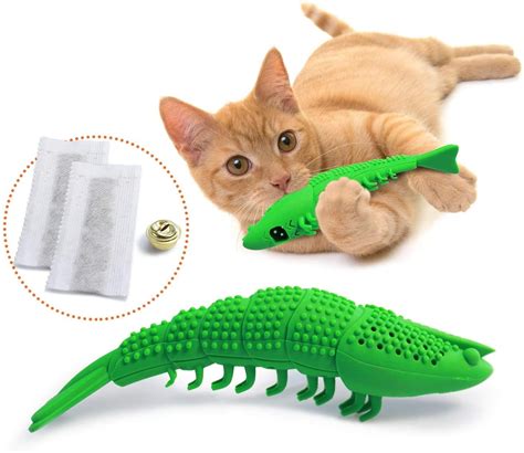 Cat Toothbrush Catnip Toy - Durable Hard Rubber - Cat Dental Care, Cat ...